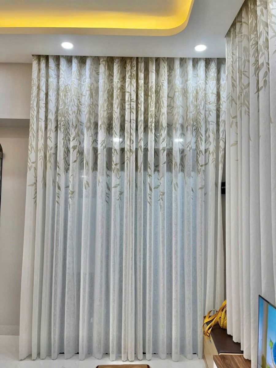 Rèm cuốn chống nắng Rèm sheer họa tiết