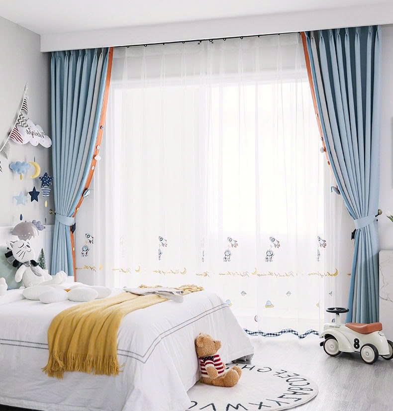 Rèm cửa màu hồng phòng bé Rem phong be mau hong